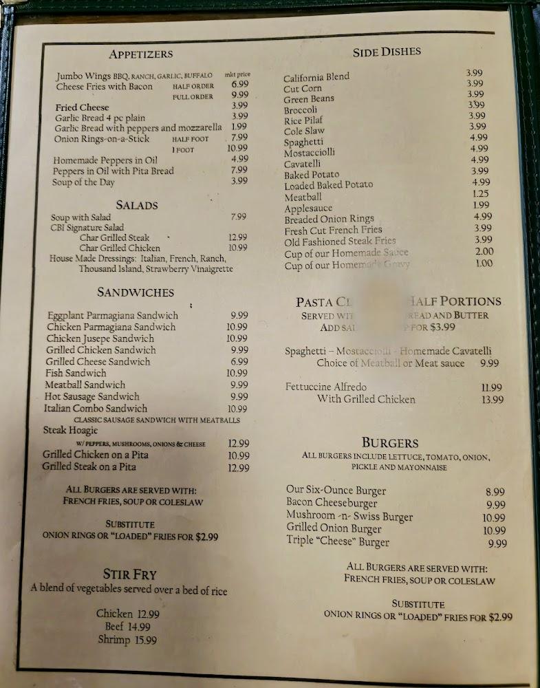 Covered Bridge Inn Menu image 1